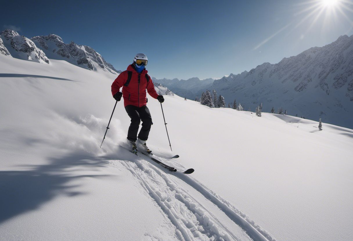 Des skieurs expérimentés glissent sur une montagne enneigée