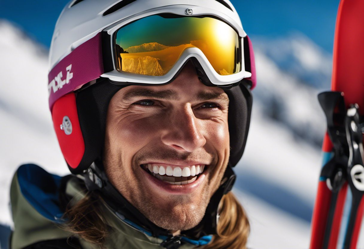 Photographie de magazine mettant en valeur les compétences de ski.
